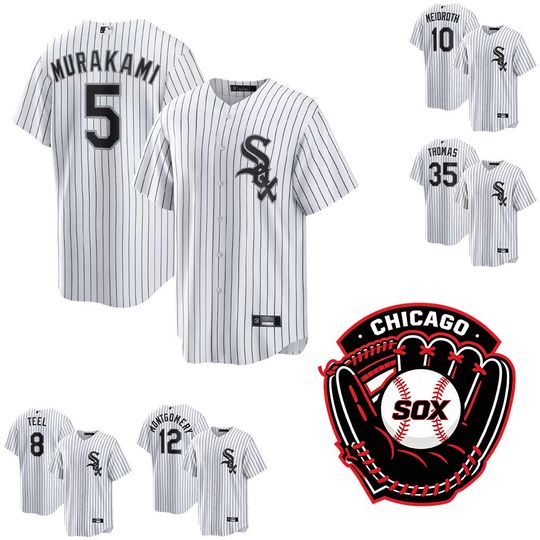 Personalized Chicago White Sox Team Jersey,Customized Stitched Name & Number Shirt Gift for Men Kids and Baseball Fans