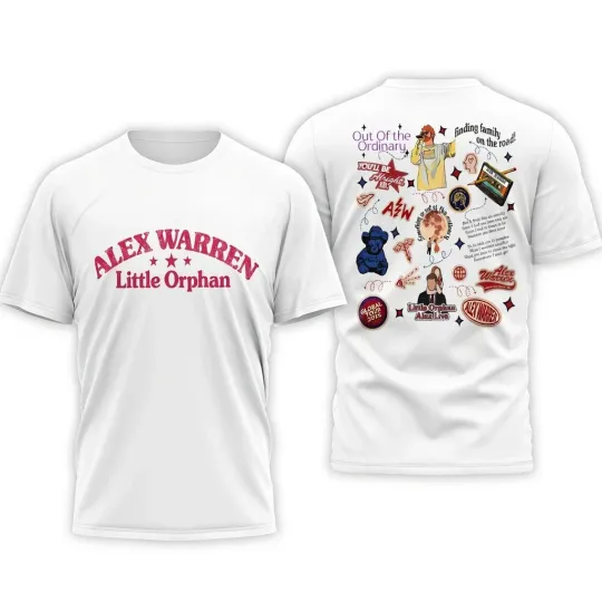Discover Alex Warren Global Tour 2026 Shirt, Concert Fan Graphic Tee, Little Orphan Alex
