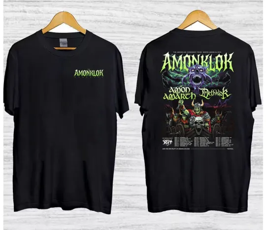 Amonklok 2026 North America Tour Amon Amarth Dethklok Castle Rat T-Shirt