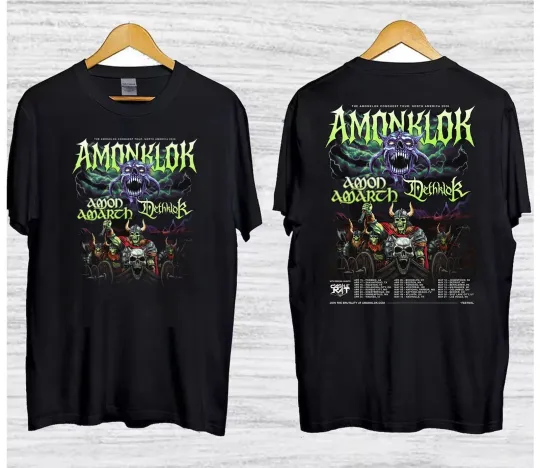 Amonklok 2026 North America Tour Amon Amarth Dethklok T-Shirt, FAST SHIP