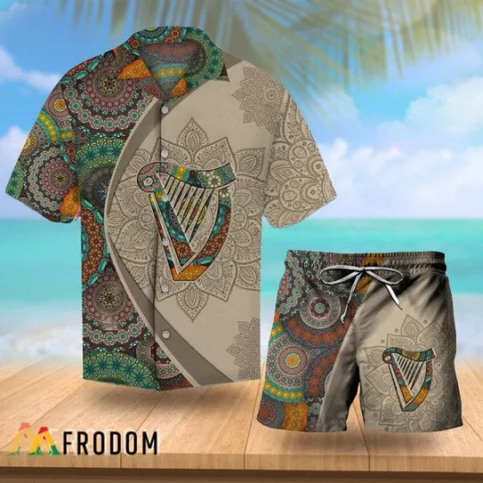 Discover Aloha Mandala Guinness Beer Hawaiian Shirt Shorts Set Beach Summer Holiday