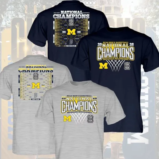 Michigan Wolverines 2026 Men's Basketball National Champions Bracket 2 Sides