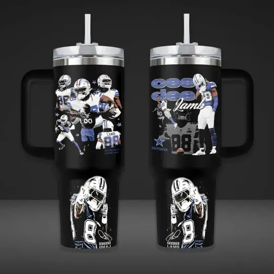 Discover CeeDee Lamb 88 Tumbler 40oz Dallas Football 90s Custom Cup 40 oz Tumbler With Ha