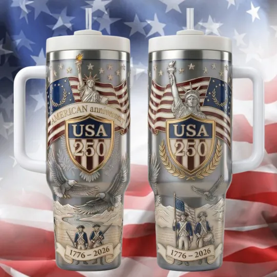 America 250th Anniversary Gifts, America 250th Anniversary Tumbler 40oz