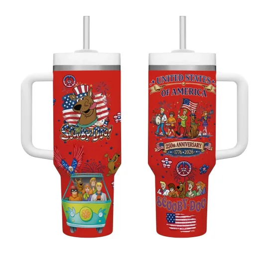 Scooby Doo 250th Anniversary America, 250th years of Freedom Tumbler 40oz