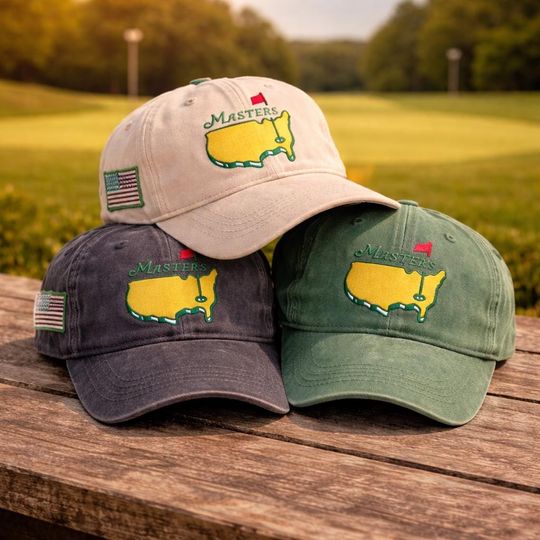 Embroidered Masters Golf Inspired Embroidered Hat, Augusta Inspired Golf Hat, Golf Lover Gift, Golf Tournament Hat, Golf Cap