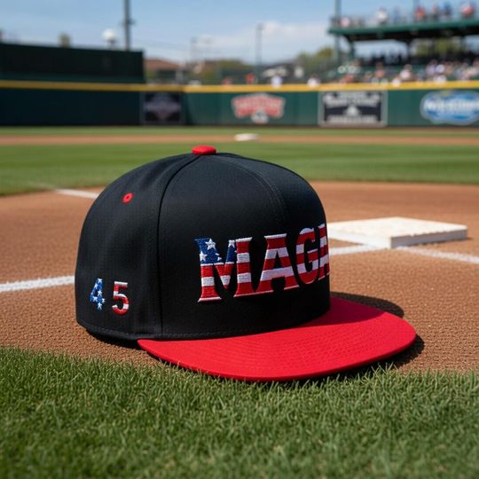 Discover Embroidered 45 47 Maga Snapback Hat, USA Trump Hat, Embroidered Flat Bill Cap, 45-47 President, MAGA 45-47 Snapback Hat Flat, Trump Support