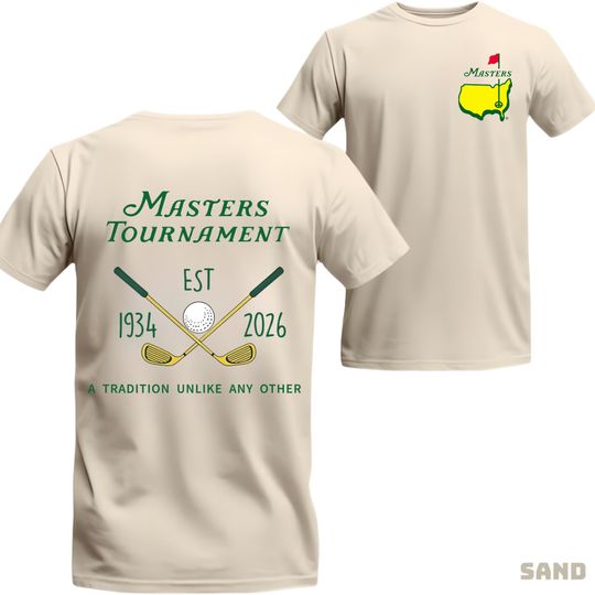 2026 Masters Tournament Est 1934 Golf T Shirt Vintage Golf Tournament Typography With Classic Established 1934 Graphic Trendy Graphic Gift