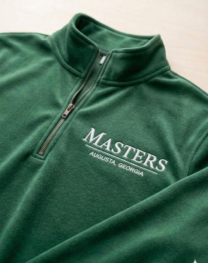 Masters Inspired Golf Quarter Zip, Augusta Style Embroidered Pullover, Vintage Golf Sweatshirt, Preppy Country Club Apparel