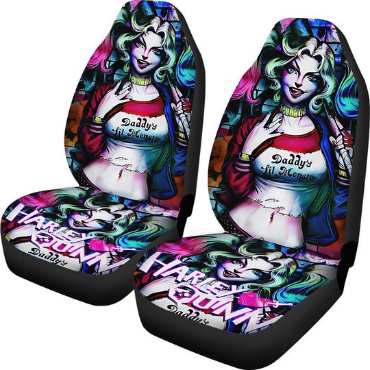 Harley Quinn Car Seat Covers, Movies Car Seat Covers (set of 2)