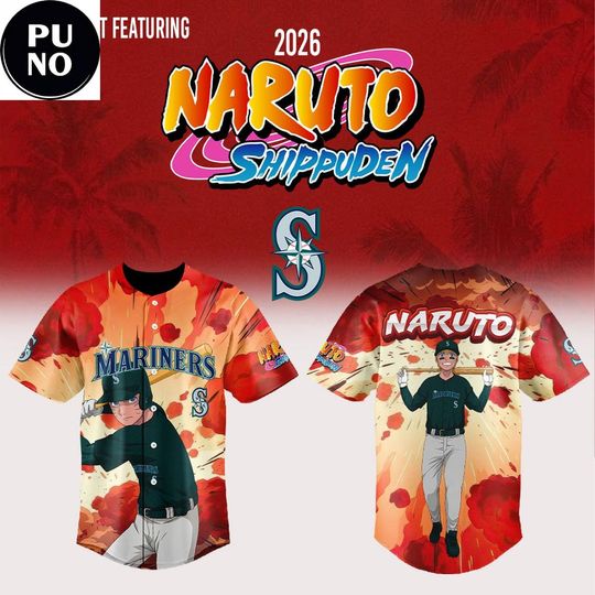 Seattle Mariners x Narutoo Shippuden Anime Night 2026 Baseball Jersey