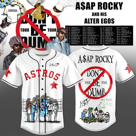 Houston Astros x A$AP ROCKY Don’t Be Dumb World Tour 2026 Baseball Jersey