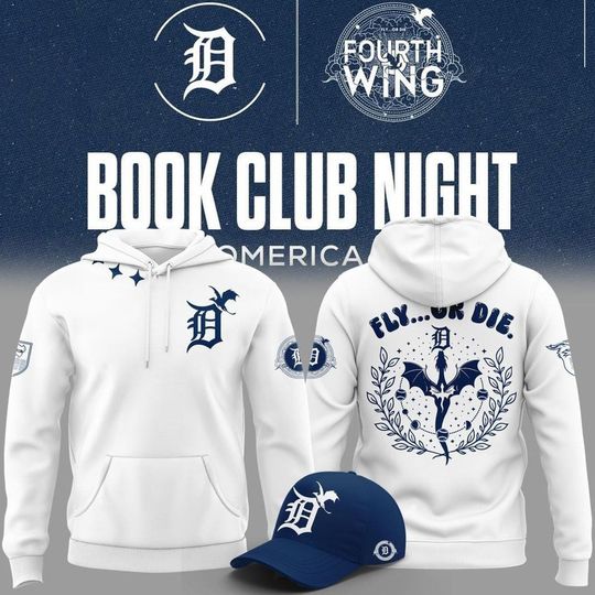 Detroit Tigers x Book Club Night 2026 Fourth Wing Hoodie