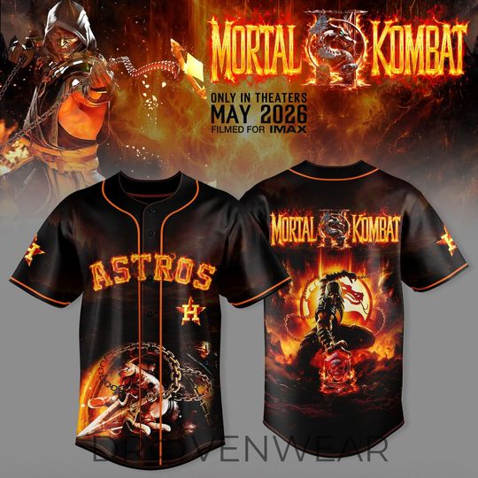 Discover Houston Astros  x Mortal Kombat II 2026 Scorpion Limited Jersey