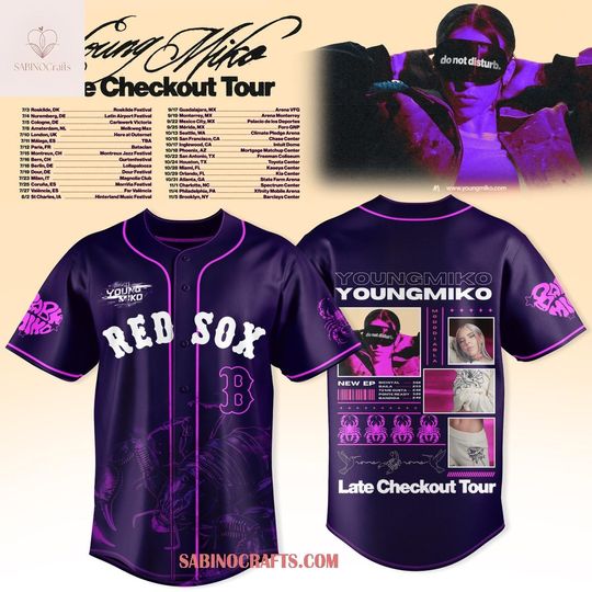 Boston Red Sox x Young Miko 2026 Purple Venom Baseball Jersey