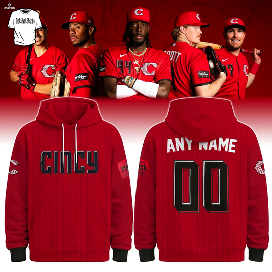 Cincinnati Reds City Connect Stadium 2026 Edition Custom Name Hoodie