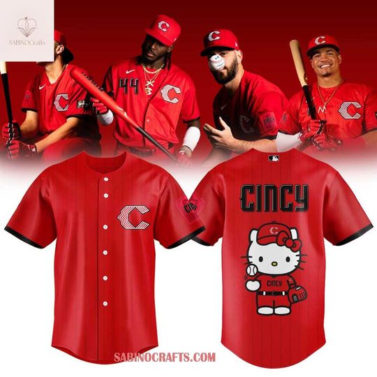 Cincinnati Reds x Hello Kitty 2026 City Connect Cincy Night Baseball Jersey