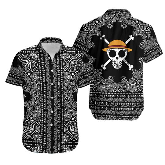 Monkey D Luffy One Piece Skull Hawaiian Shirt