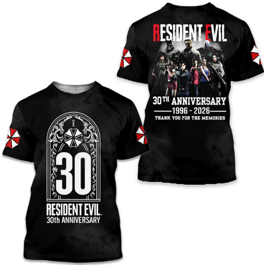 Umbrella Corporation Shirt, Resident Evil 30th Anniversary Shirt, Video Game Fans Shirt, Gift For Man