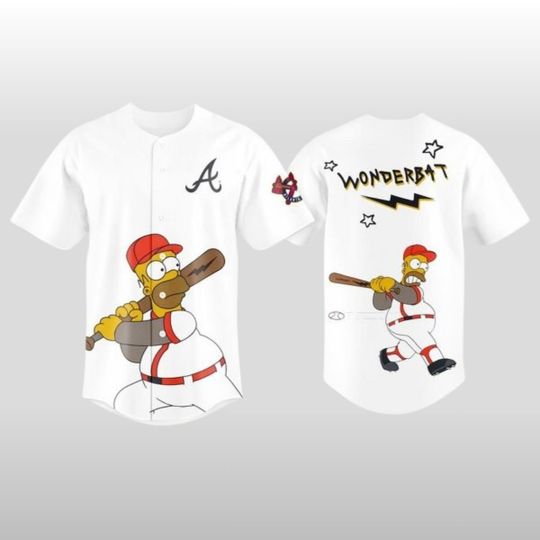 Atlanta Braves The Simpsons Wonderbat Baseball Jersey