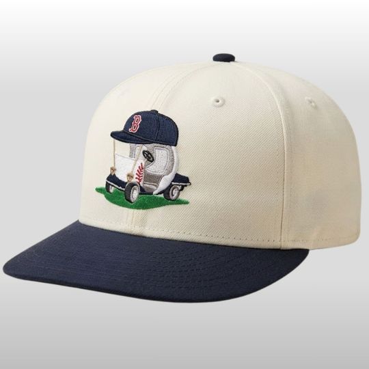 Boston Red Sox Bullpen Cart Embroidered Flat Bill Cap, 2026 Gameday Merch, Sport Hat