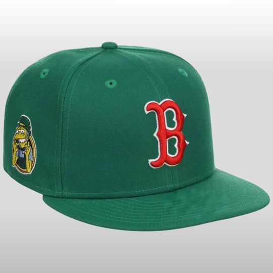 Boston Red Sox The Simpsons Clouds Embroidered Flat Bill Cap, 2026 Gameday Merch, Baseball Hat