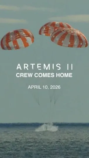 Discover Artemis II Crew Comes Home Poster NASA Moon Mission Space Splashdown Wall Art