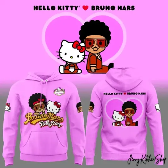 Discover Bruno Mars x Hello Kitty 2026 Limited 3D Hoodie