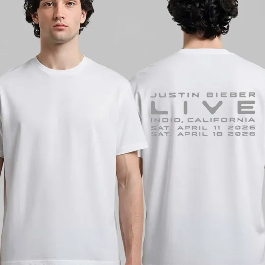 Discover Justin Bieber Coachellla 2026 Live In Indio CA On April 2026 Unisex T-Shirt