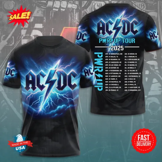 Discover Rock Like a Legend – AC-DC M72 World Tour 3D T-Shirt for True Metalheads and Fan