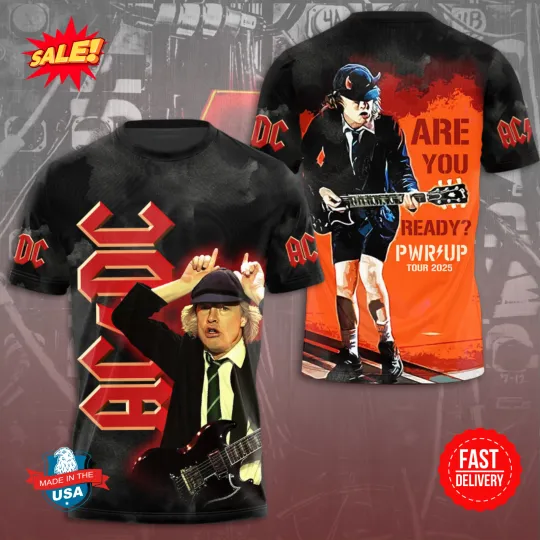 Discover AC-DC M72 World Tour 3D Shirt – High-Quality Rock Band Tee