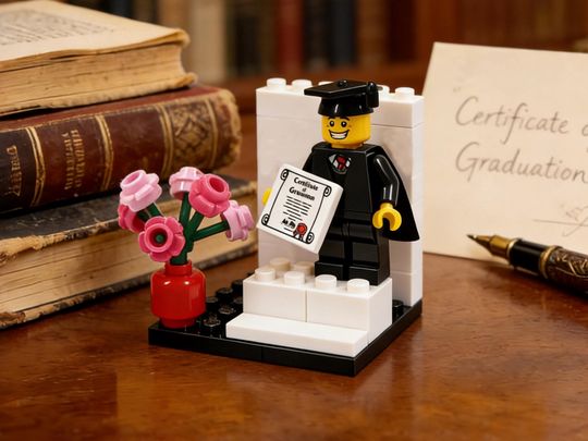 Custom Graduation Gift, Personalized Minifigure for Graduates, Class of 2026 Gift, PHD Doctorate Graduation Decor,Teacher Appreciation Gift