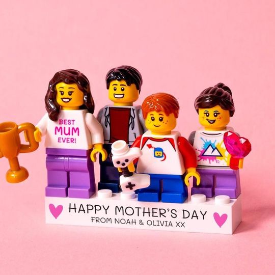 Personalised Mum Minifig Custom LEGO Brick Birthday or Mothers Day Gift for Family