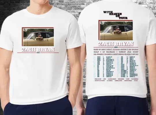Discover Zach Bryan With Heaven On Tour 2026 Kick Off At St Louis MO On Shirt