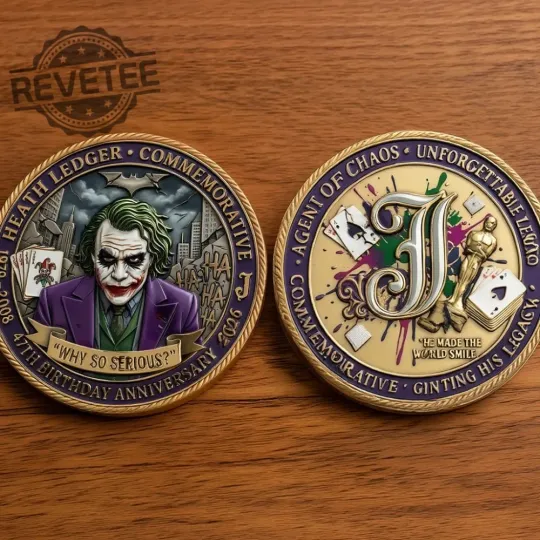 Heath Ledger Joker The Dark Knight 47Th Anniversary Commemorative Coin