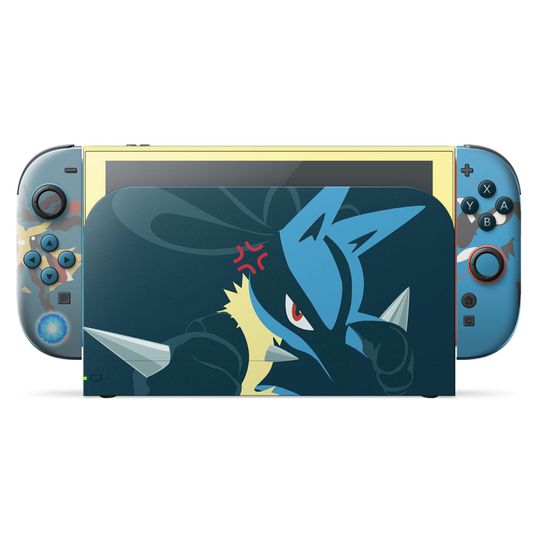 PKM Lucario Switch 2 Skin, Birthday Gifts, Gamer Gift