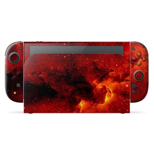 Fire Red Stardust Galaxy Switch 2 Skin, Birthday Gifts, Gamer Gift