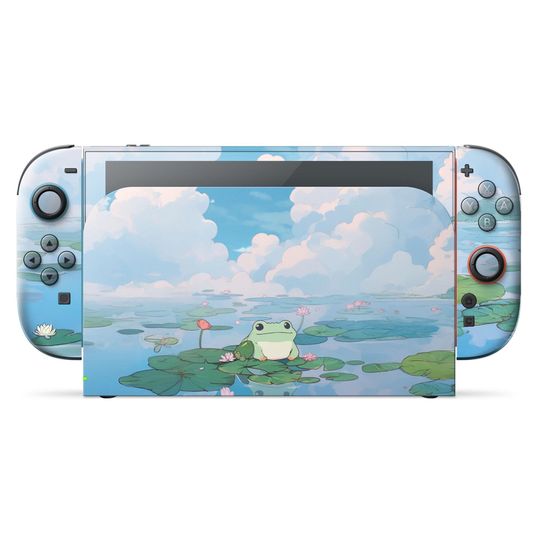 Cute Lily Pad FrogSwitch 2 Skin, Birthday Gifts, Gamer Gift