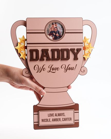 Personalized Dad Grandpa Rotating Wood Sign, Personalized Grandpa Daddy Gift, Father's Day Gift for Daddy, Dad, Papa, Grandpa