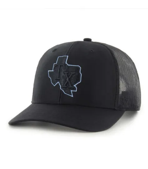 Texas Rangers '47 Brand Black Trucker Hat