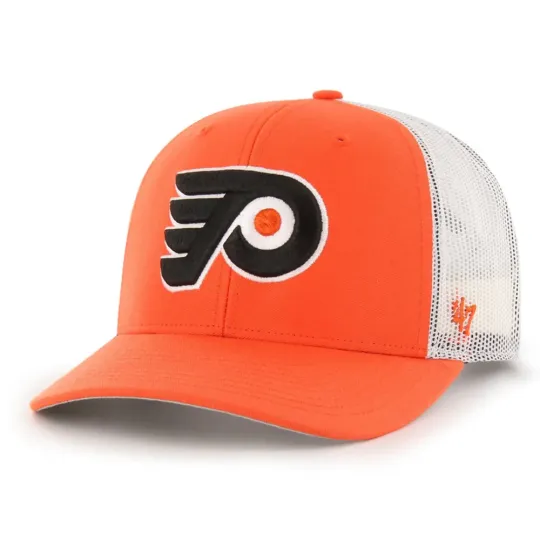 Discover Philadelphia Flyers '47 Brand Orange Trucker Hat