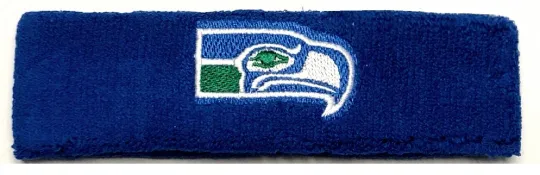 Seattle Seahawks football Licensed Vintage Throwback Blue Headband Sweatband Adult