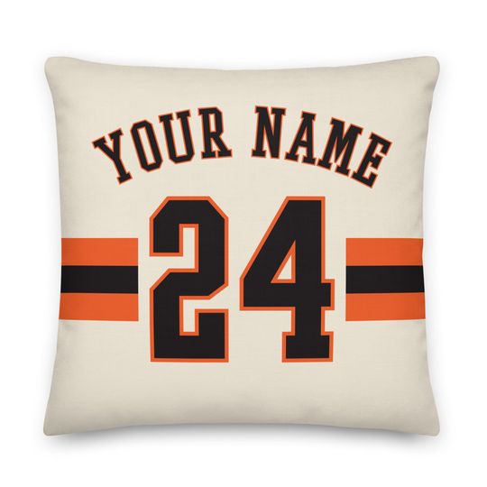 San Francisco Giants Personalized Baseball Throw Pillow Cushion Cover Gift for Dad Mom