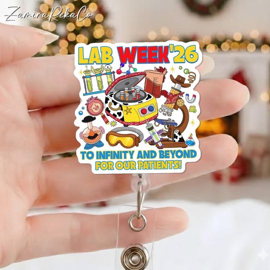 Lab Week 2026 Laboratory Team Badge Reel, Medical Lab Appreciation Retractable ID Holder, Lab Story Accessory