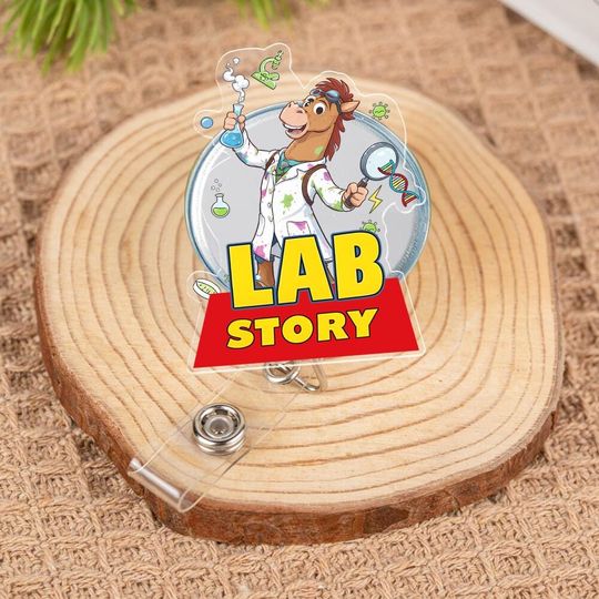 Bullseye Toy Story Lab Week 2026 Badge Reel, Buzz Lightyear Woody Jessie Bo Peep Lab Team Retractable ID Badge Holder