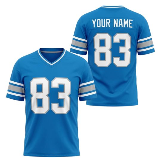 Discover Custom Football Jersey Shirt, Personalized Name Number V-Neck Tee