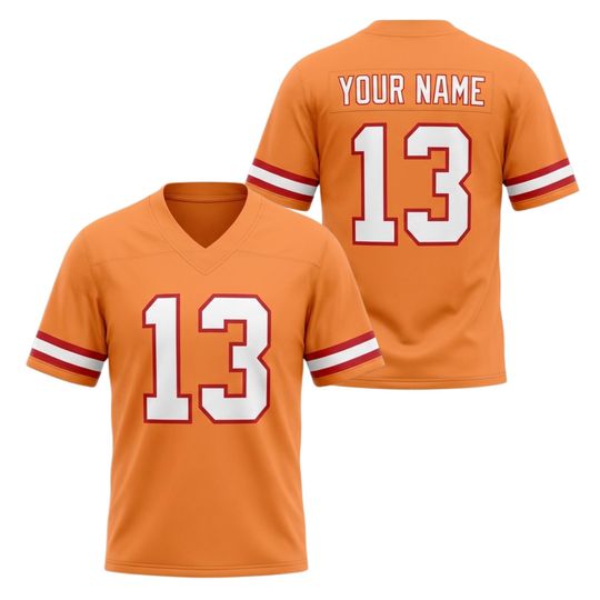 Discover Custom Football Jersey Shirt, Personalized Name Number V-Neck Tee
