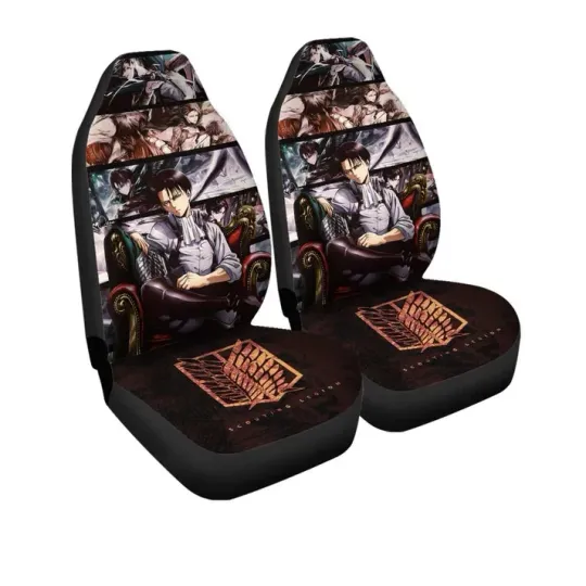 Levi Ackerman Car Seat Covers - Anime Vehicle Accessories