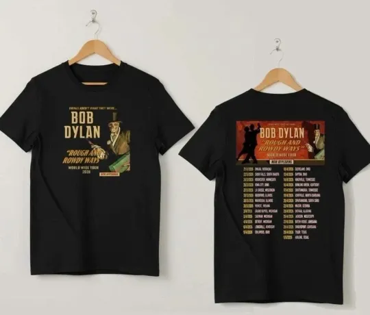 Retro Rough And Rowdy Ways Tour 2026 Trendy Dylan Graphic 2Sides Unisex T-Shirt