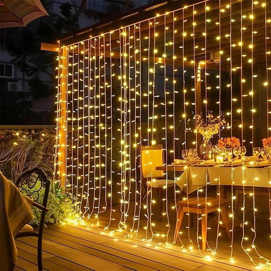 Discover LED Curtain Light Hanging String Lamp Outdoor